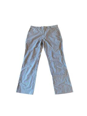 Perry Ellis Flat Front Chino Pants Gray Straight Leg Casual Trousers 33x30